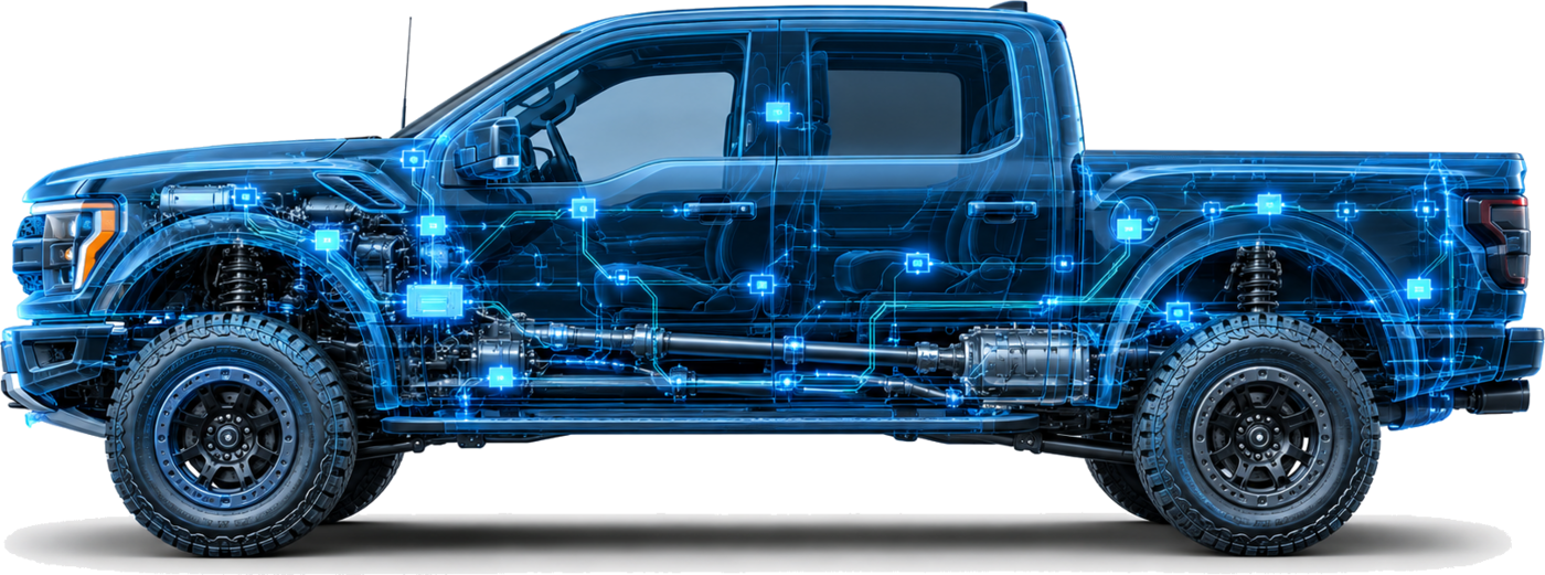 Camioneta con sistema de diagnóstico AutoInspect